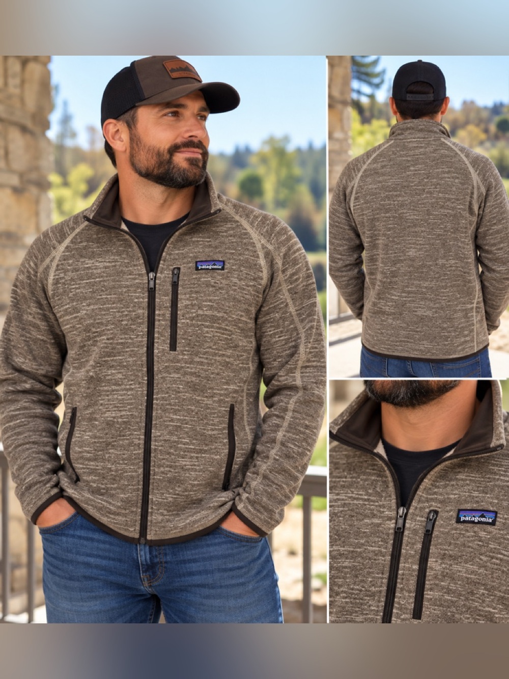 Patagonia Men's large Brown Heather Full-Zip Jacket